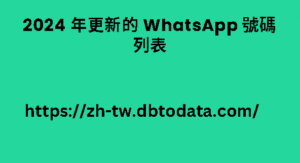 2024 年更新的 WhatsApp 號碼列表